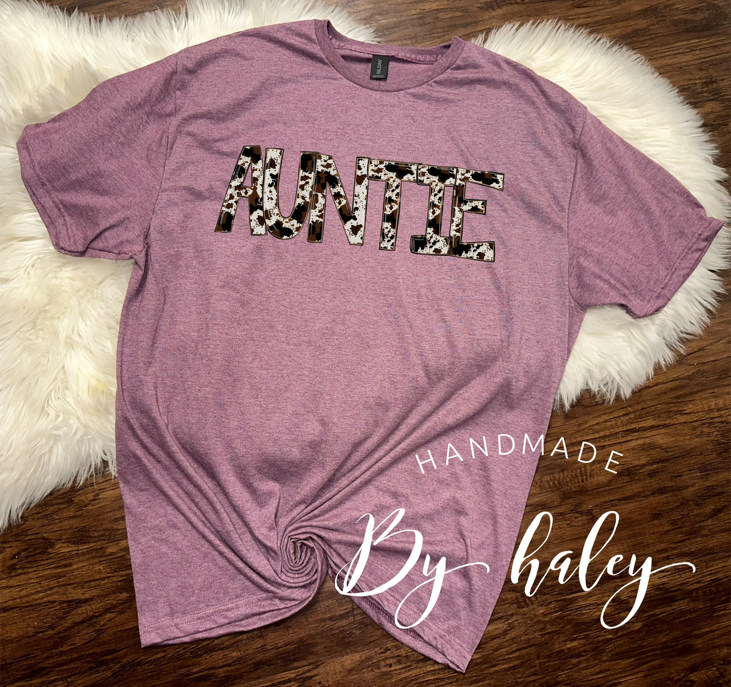 Cowhide Auntie T-shirt