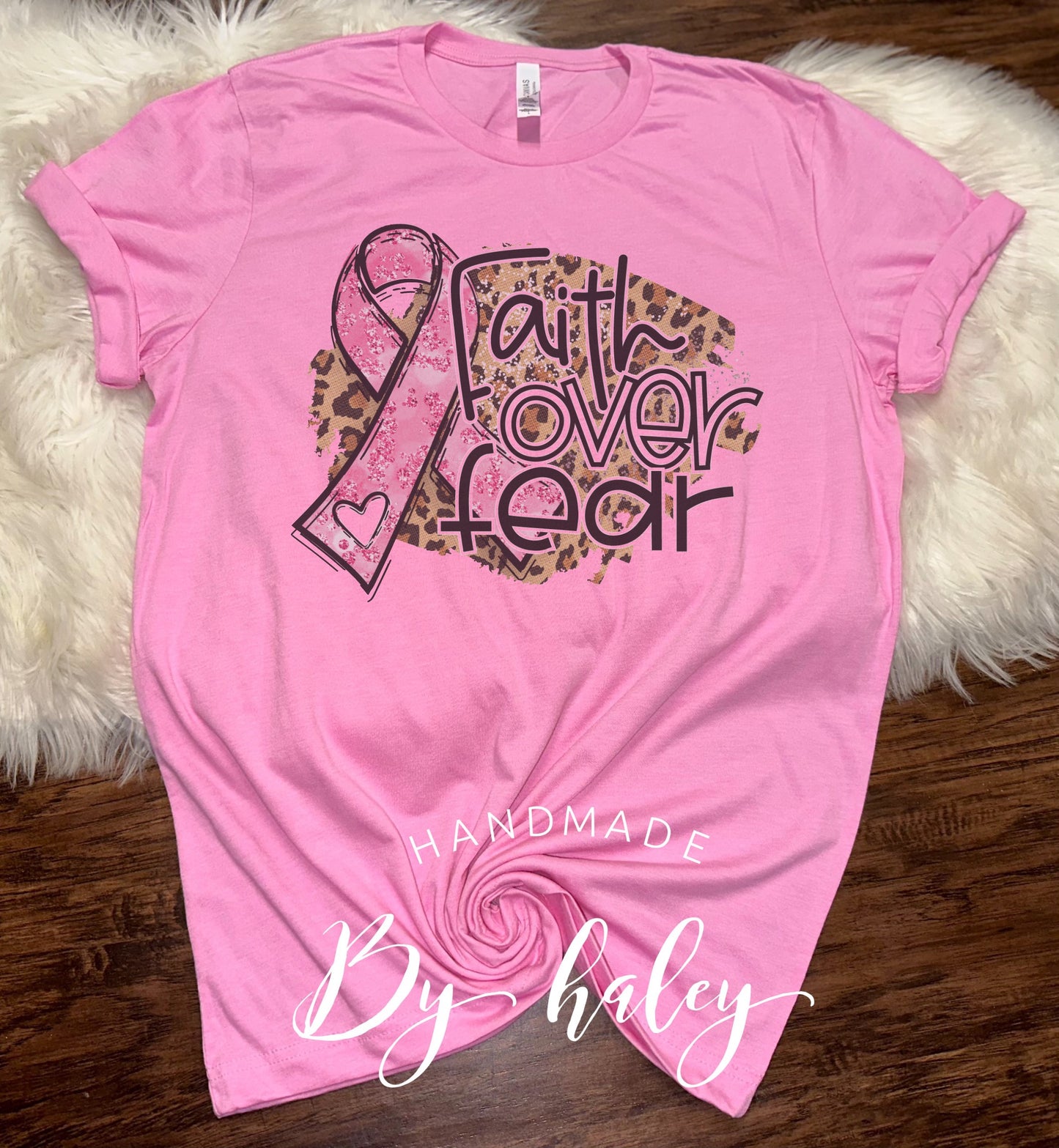 Breast Cancer Faith Over Fear T-shirt