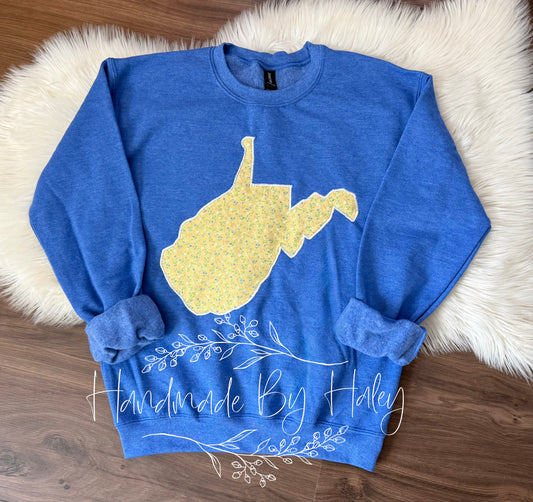 Quilted West Virginia Crewneck
