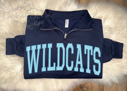 Glitter Wildcats Quarter Zip