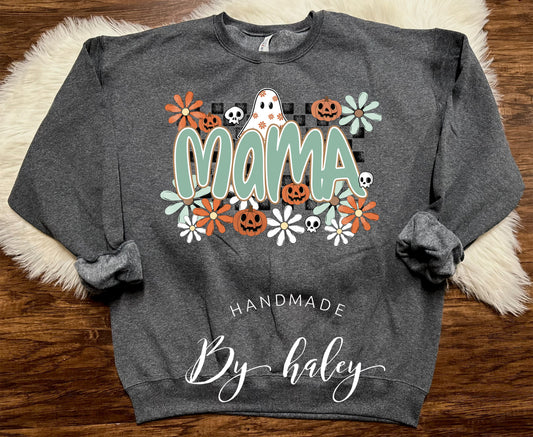 Floral Ghost Mama Crewneck