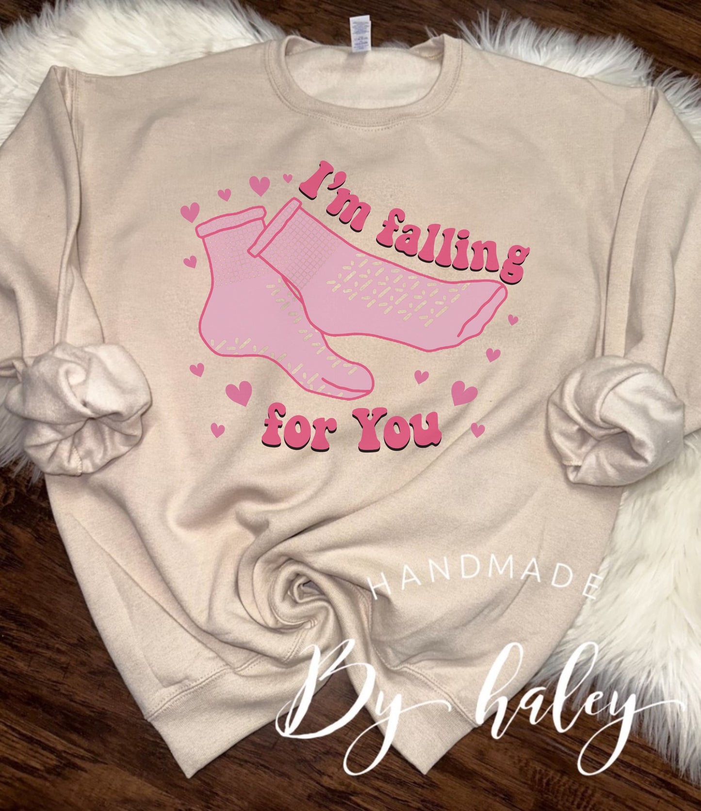 Falling For You Grippy Sock Crewneck