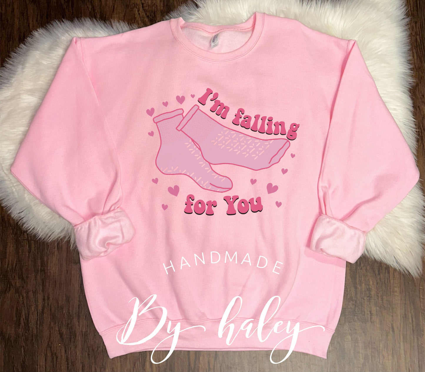 Falling For You Grippy Sock Crewneck