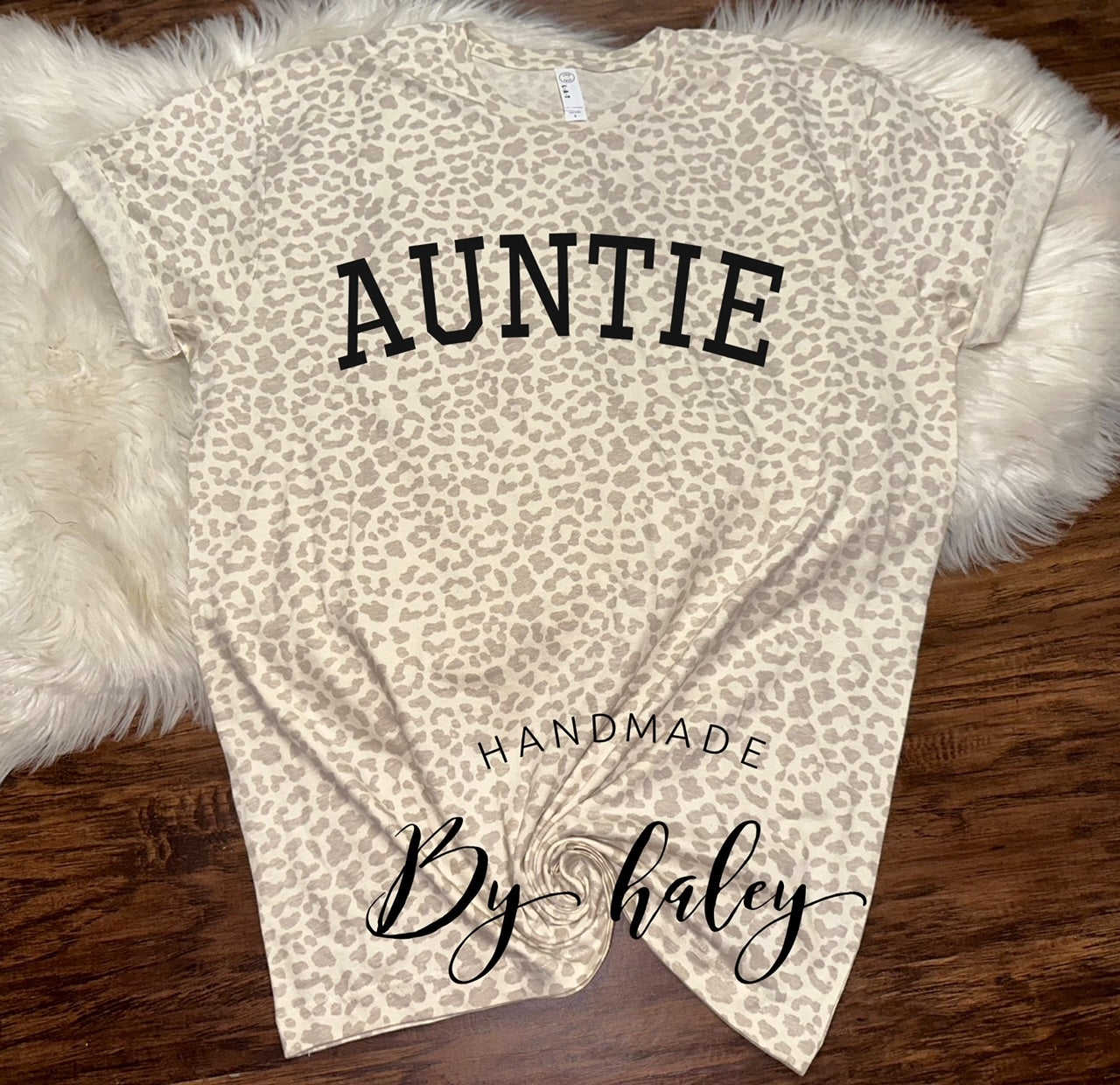 White Leopard Auntie T-Shirt