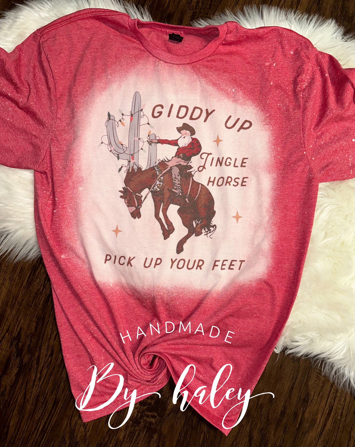 Bleached Cowboy Christmas T-Shirt