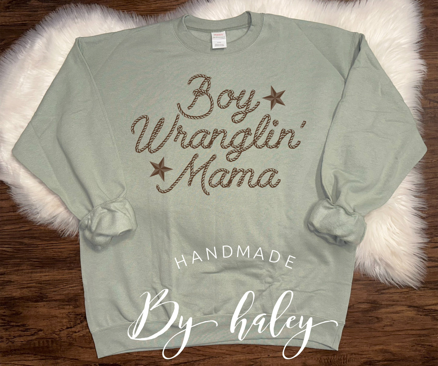 Boy Wranglin' Mama Crewneck