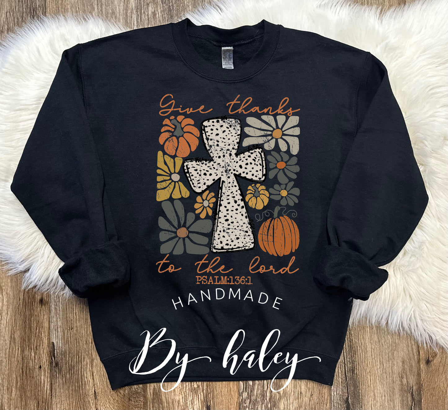 Give Thanks Cross Crewneck