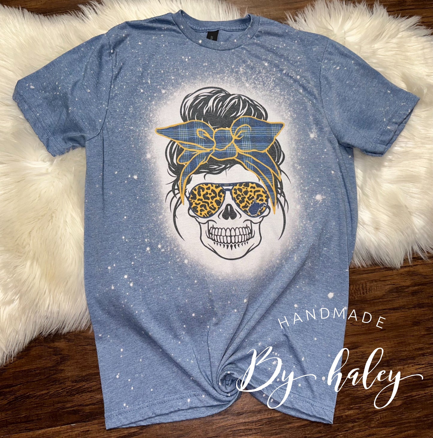 Bleached WV Messy Bun T-Shirt