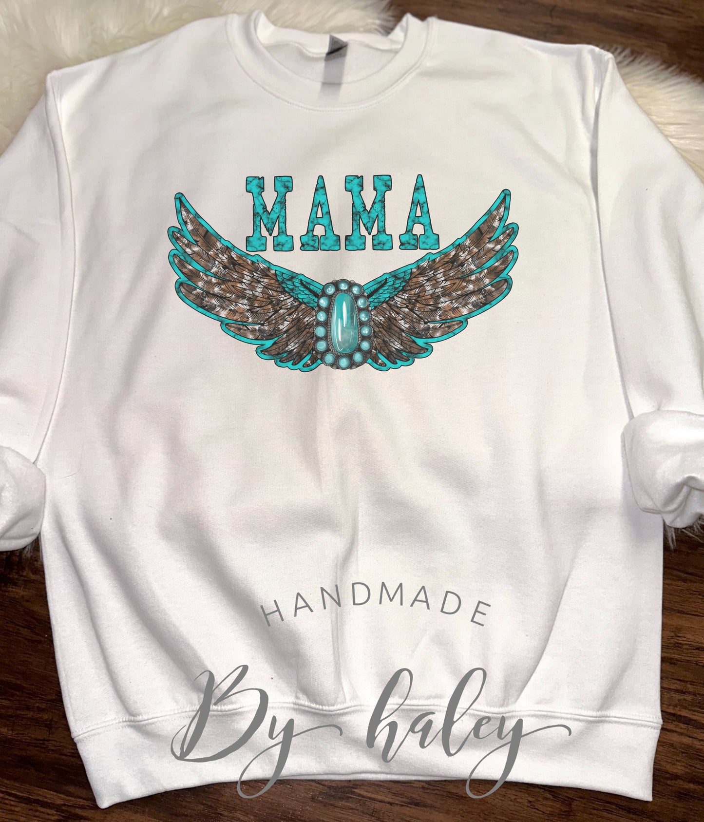 Turquoise Mama Crewneck