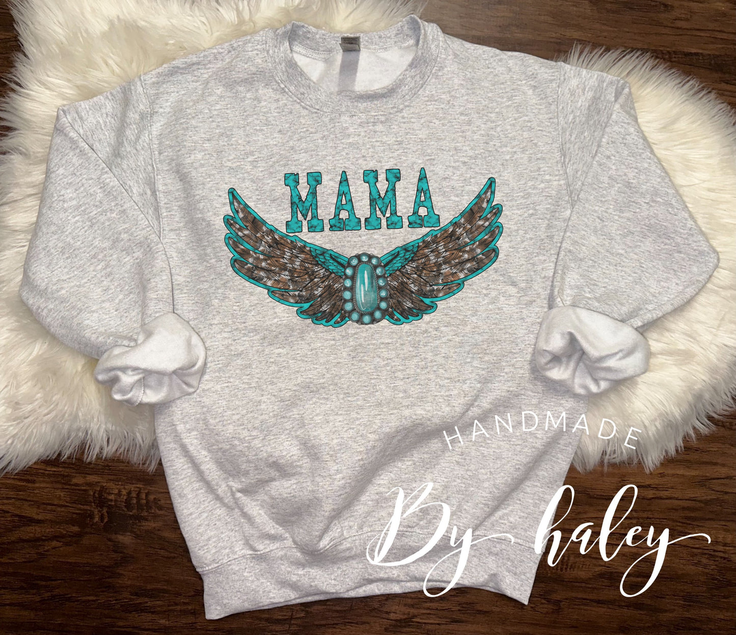 Turquoise Mama Crewneck