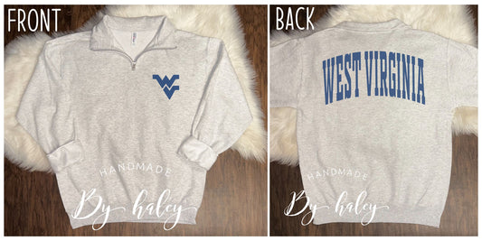 West Virginia Quarter Zip Sweatshirt