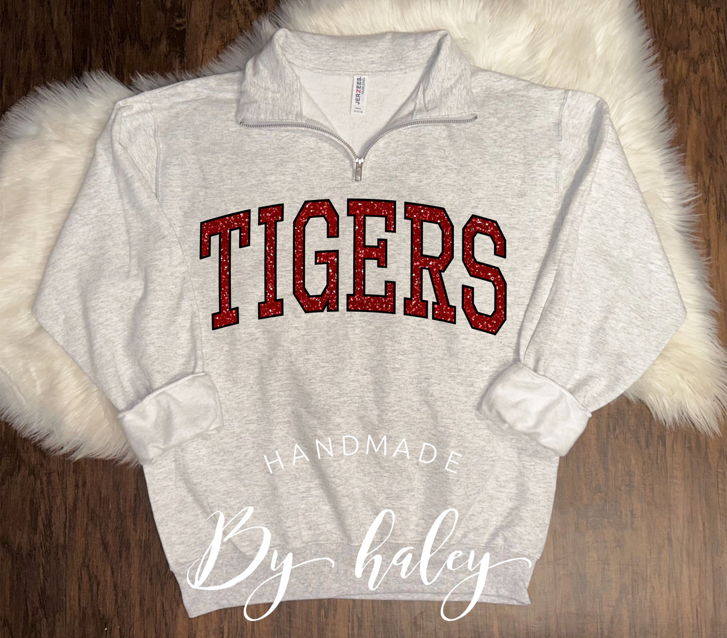 Glitter Tigers Quarter Zip