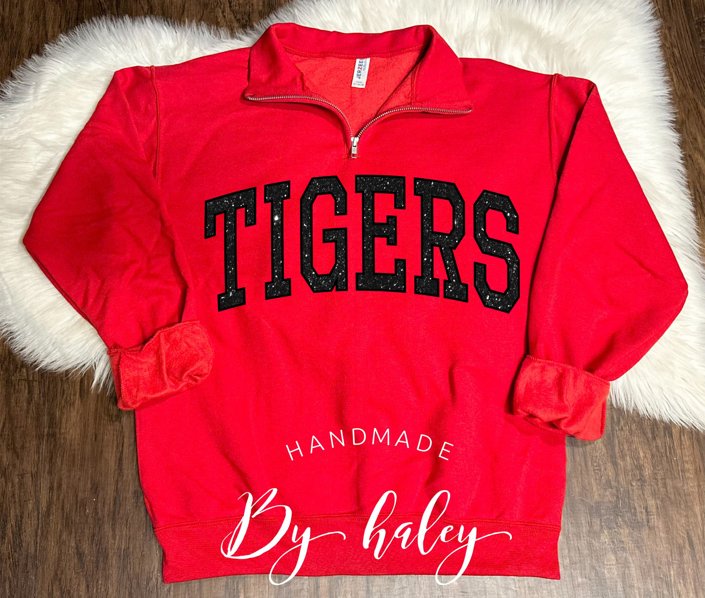 Glitter Tigers Quarter Zip