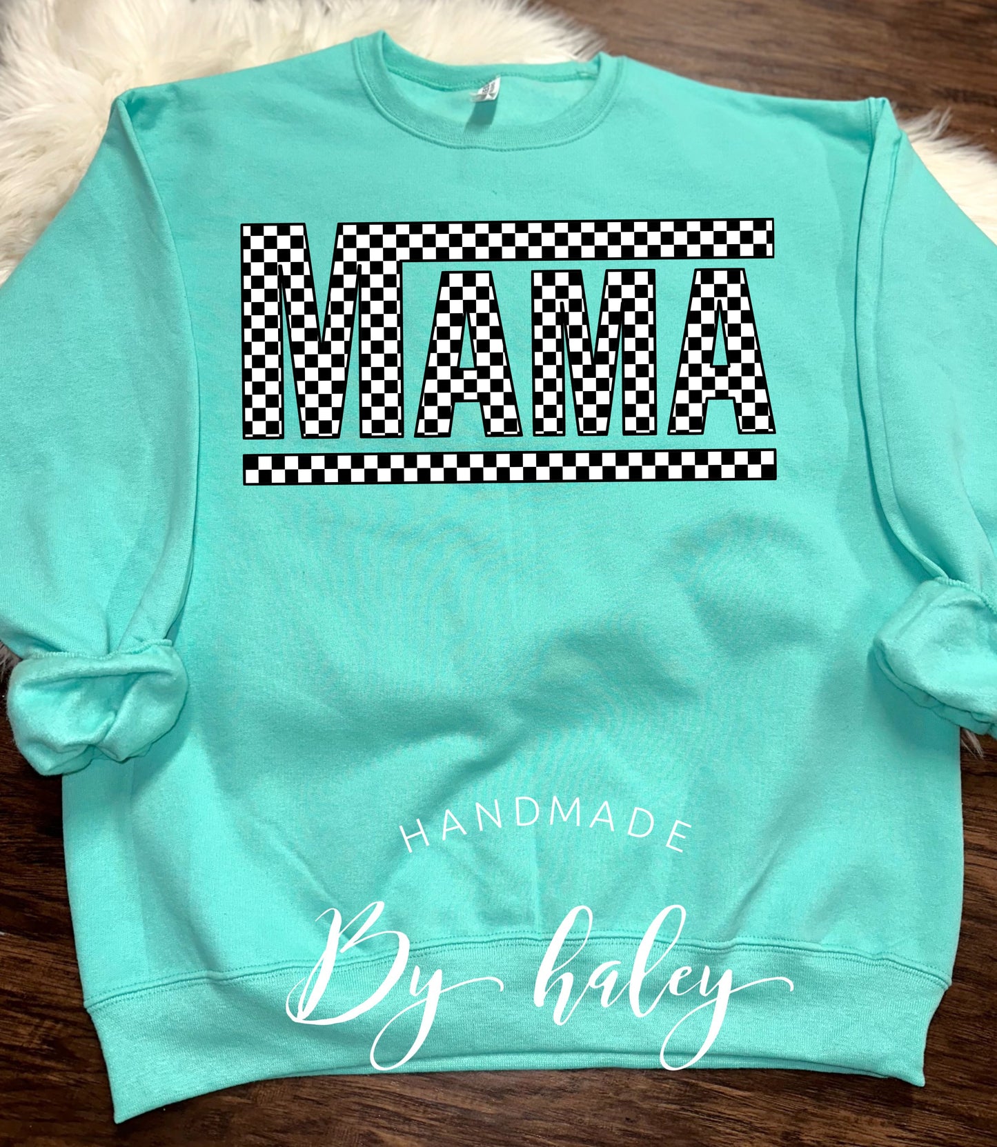 Checkered Mama Crewneck