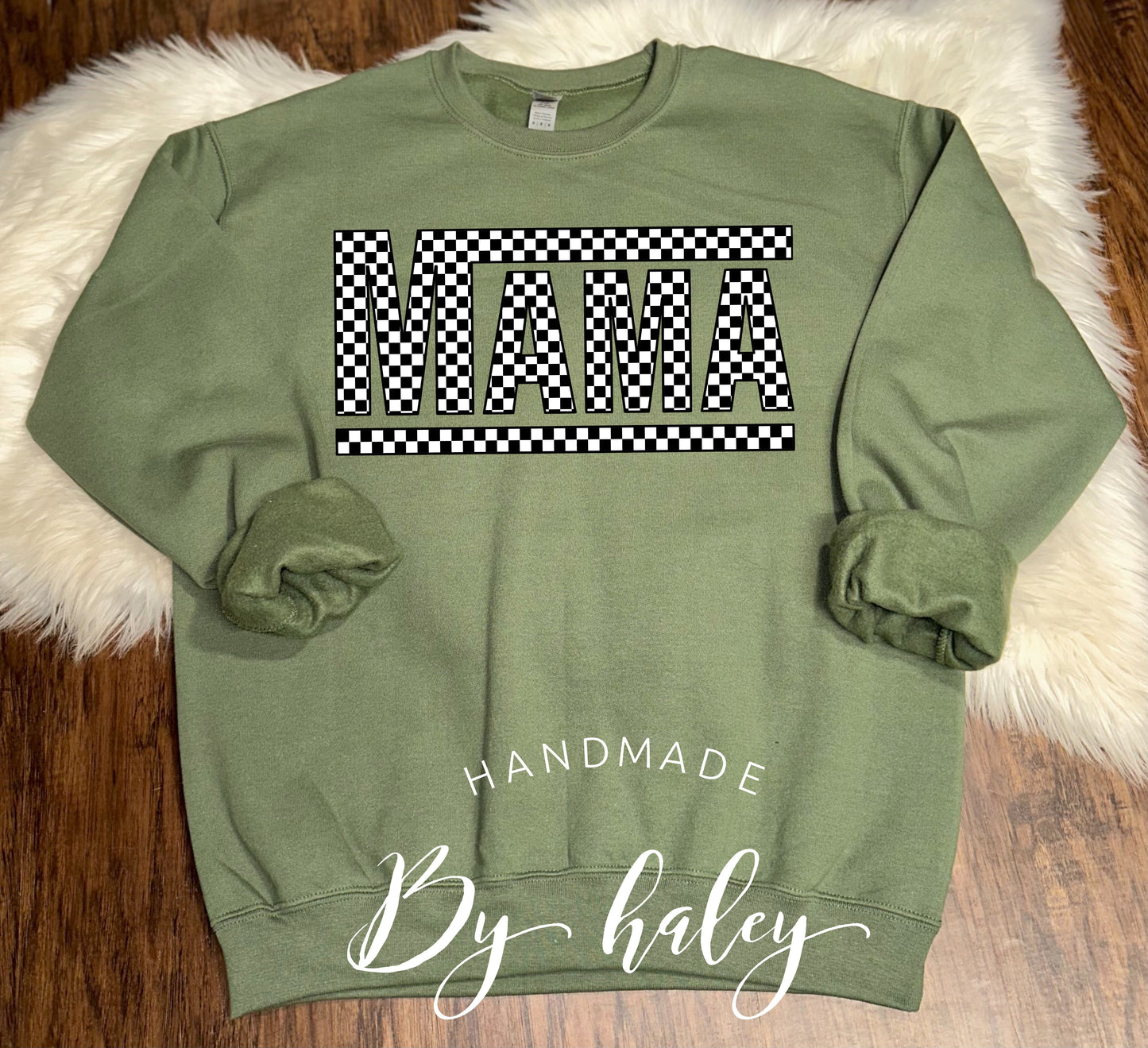 Checkered Mama Crewneck