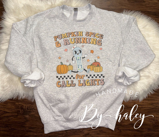 Pumpkin Spice Call Lights Crewneck