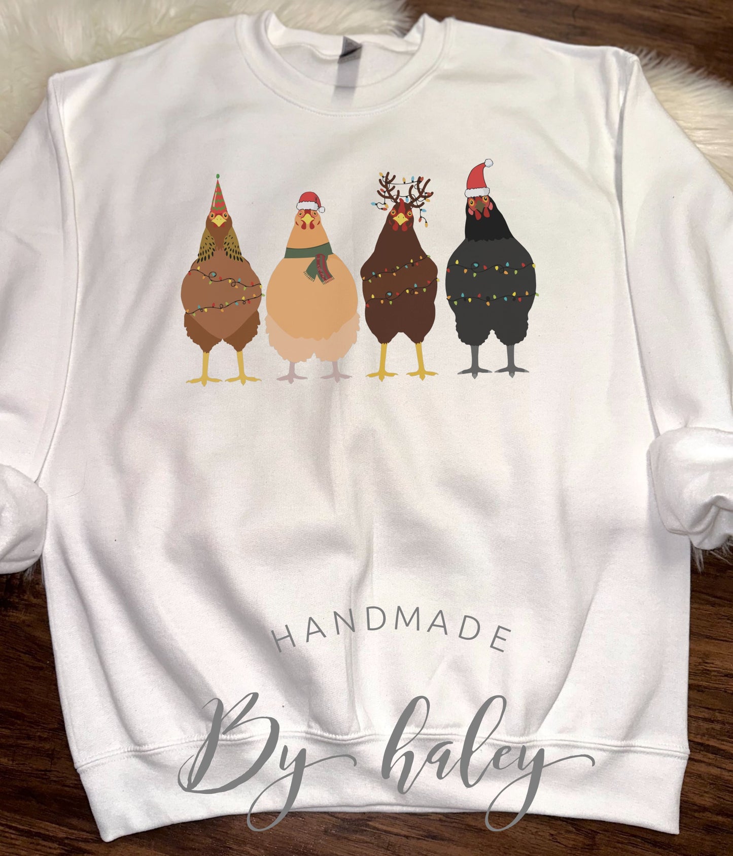 Christmas Chickens Crewneck