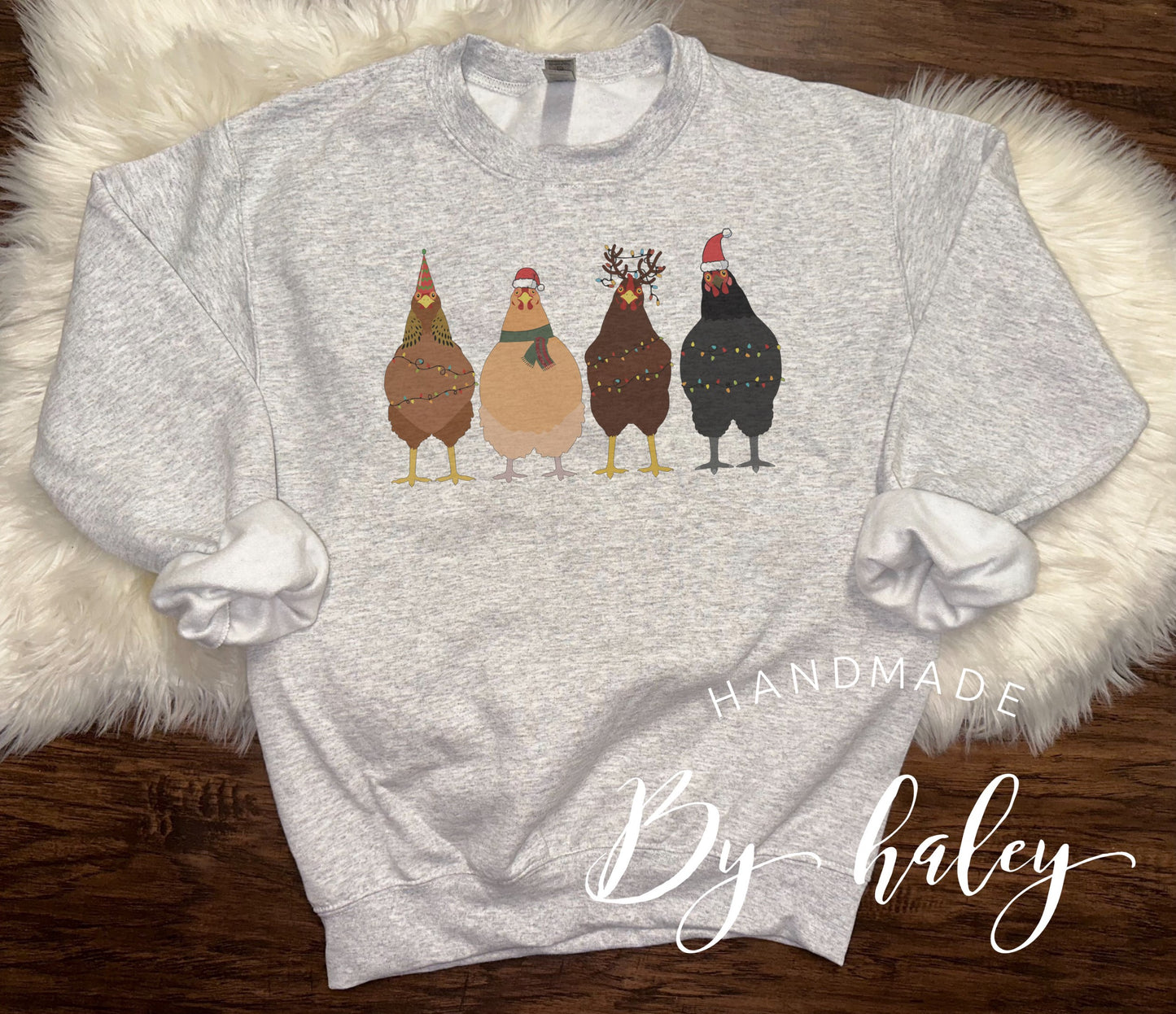 Christmas Chickens Crewneck