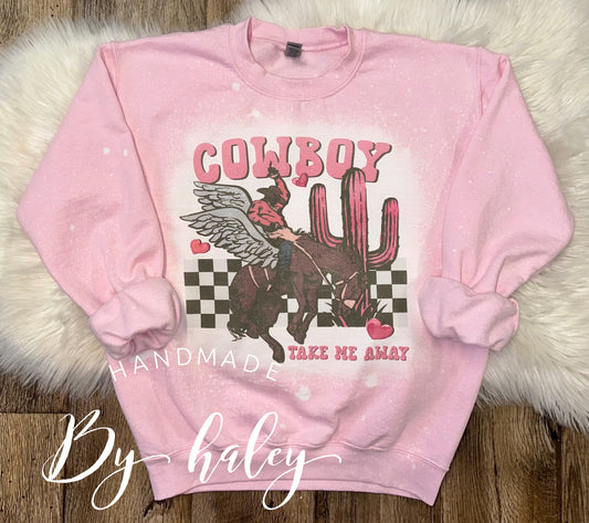 Bleached Cowboy Valentine Crewneck