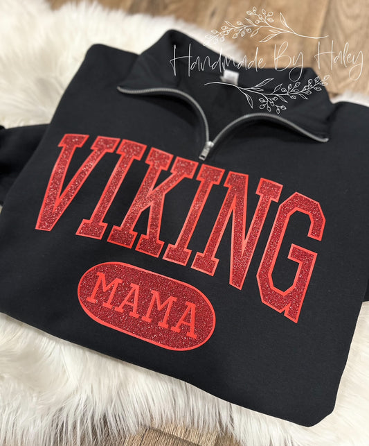 Glitter Vikings Mama Quarter Zip