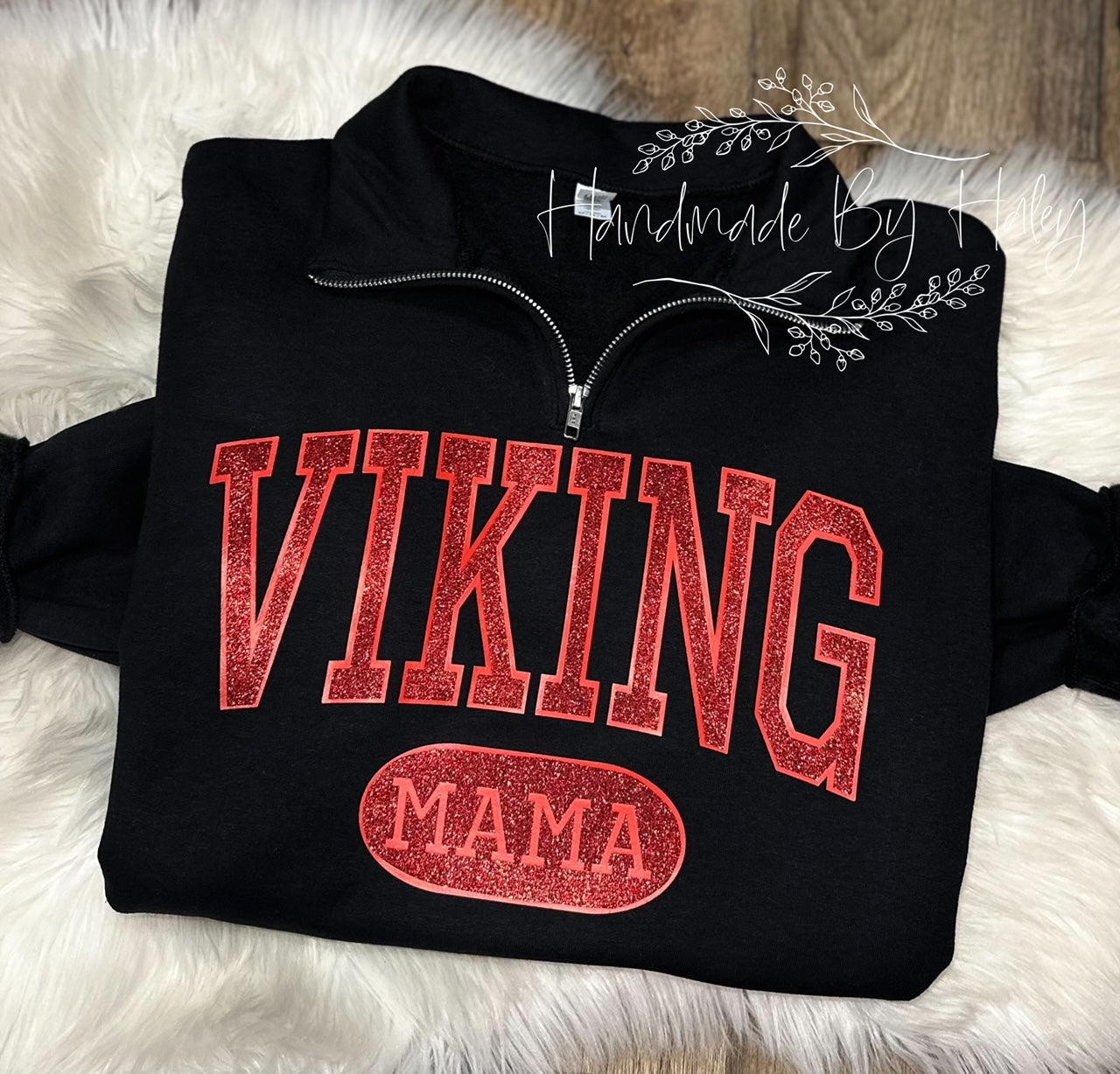 Glitter Vikings Mama Quarter Zip