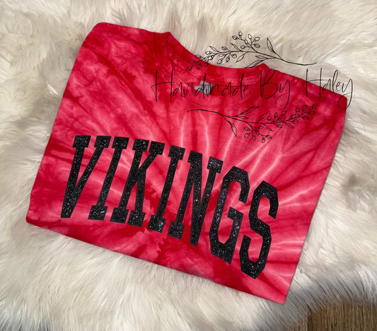 Tie Dye Glitter Vikings T-Shirt