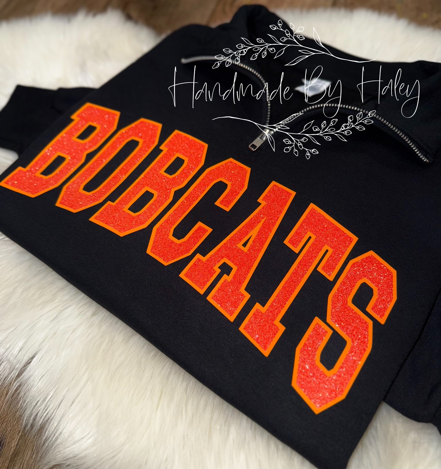 Glitter Bobcats Quarter Zip