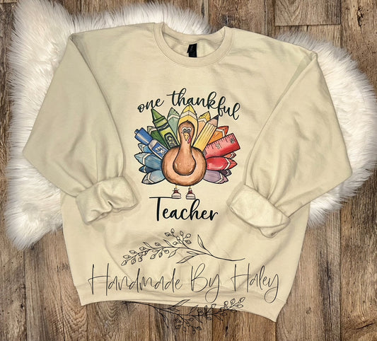 Thankful Teacher Crewneck