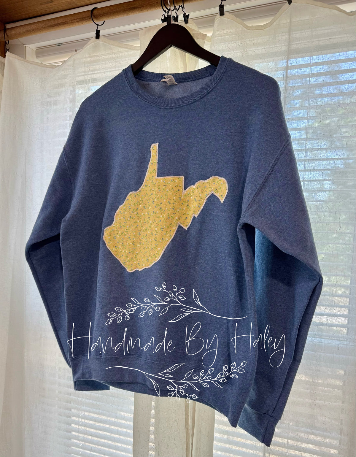 Quilted West Virginia Crewneck