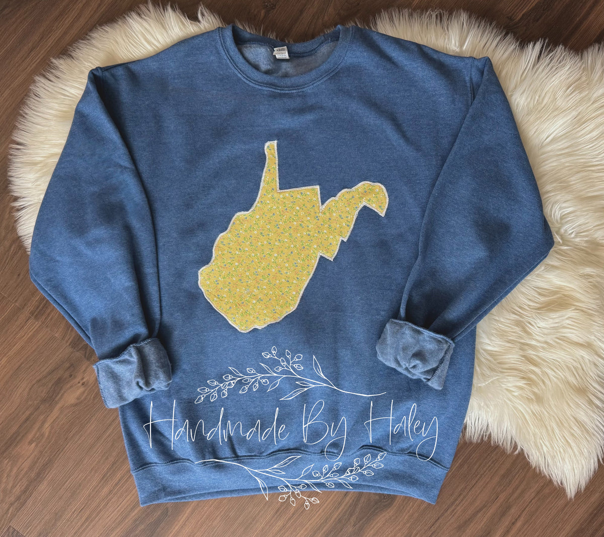 Quilted West Virginia Crewneck