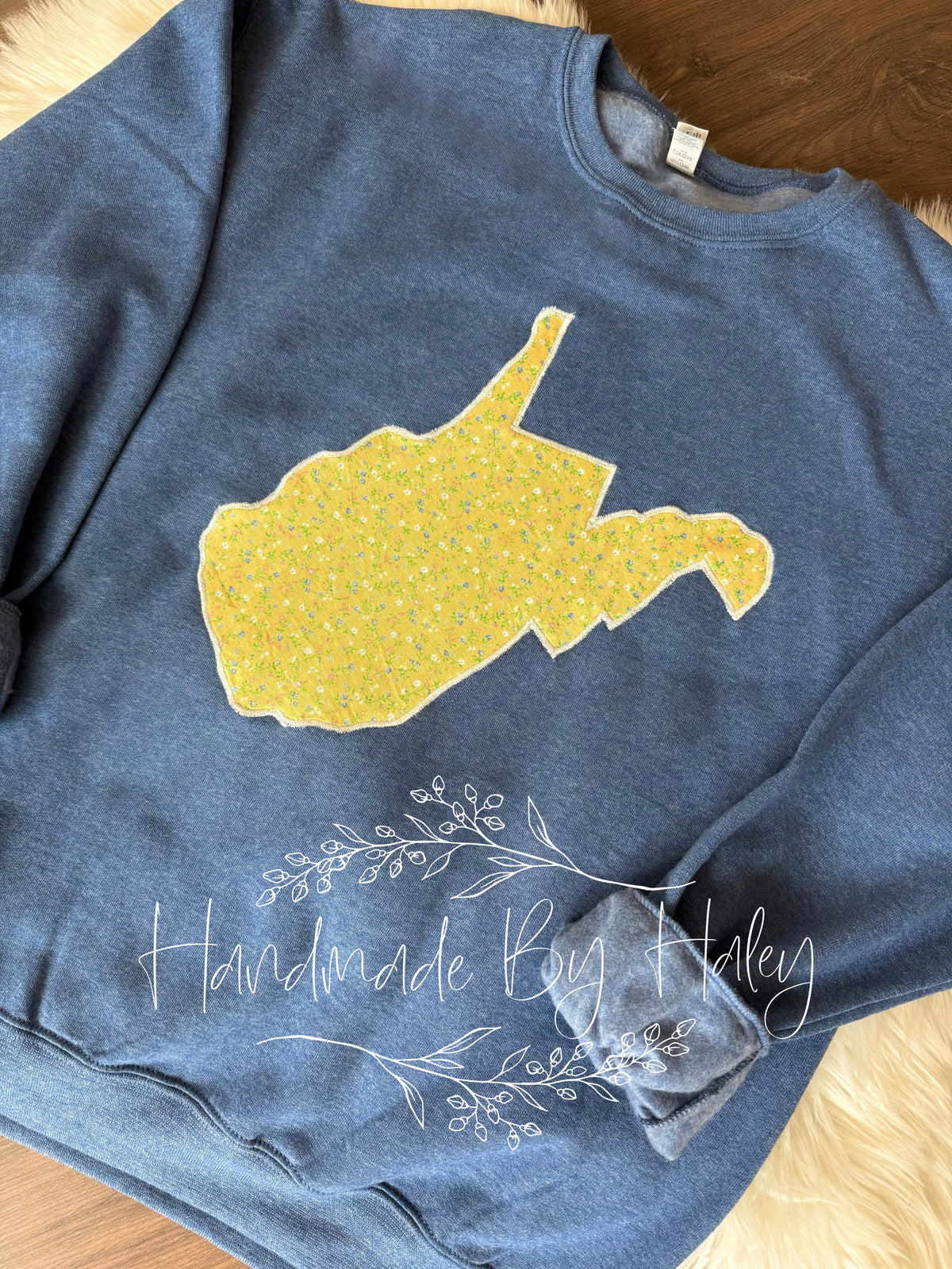 Quilted West Virginia Crewneck