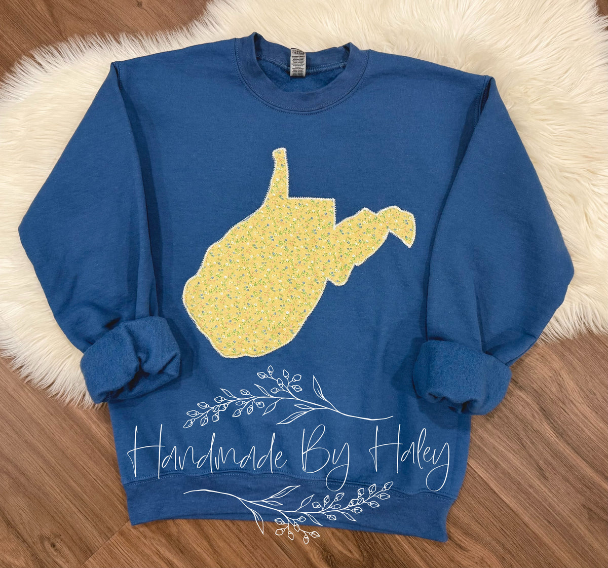 Small Quilted West Virginia Crewneck