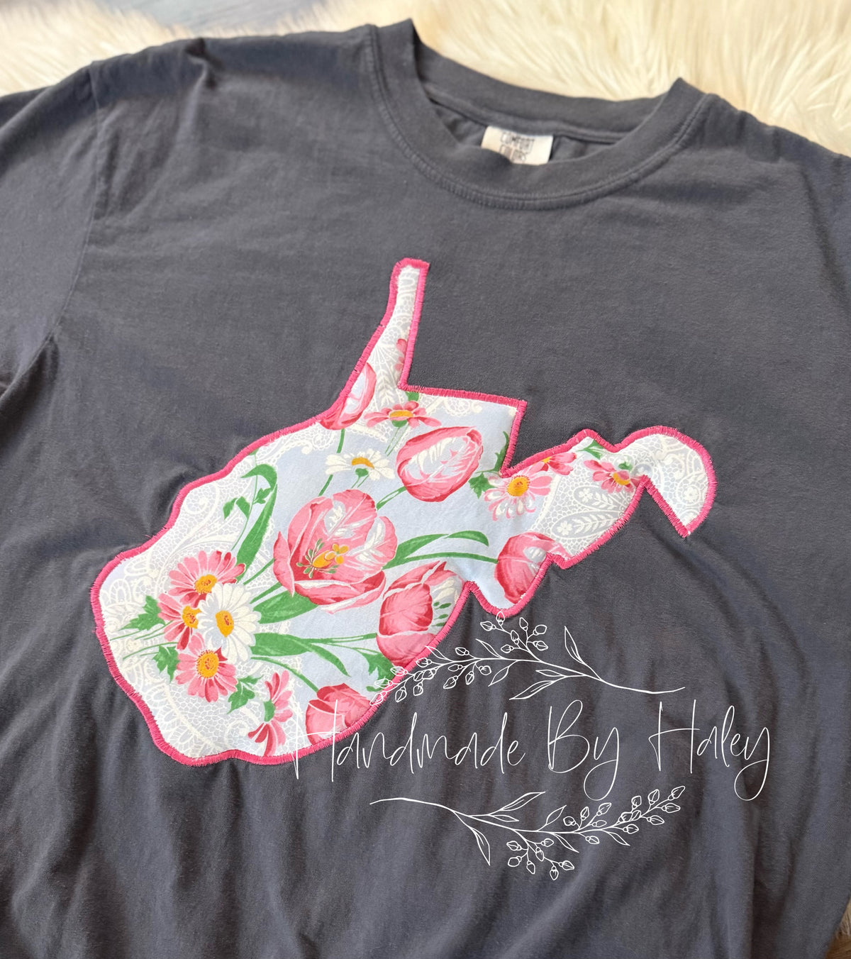 Large Floral West Virginia T-Shirt