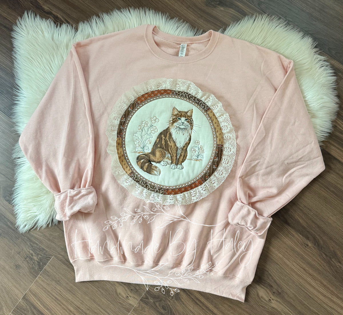 XL Floral Quilt Star Crewneck