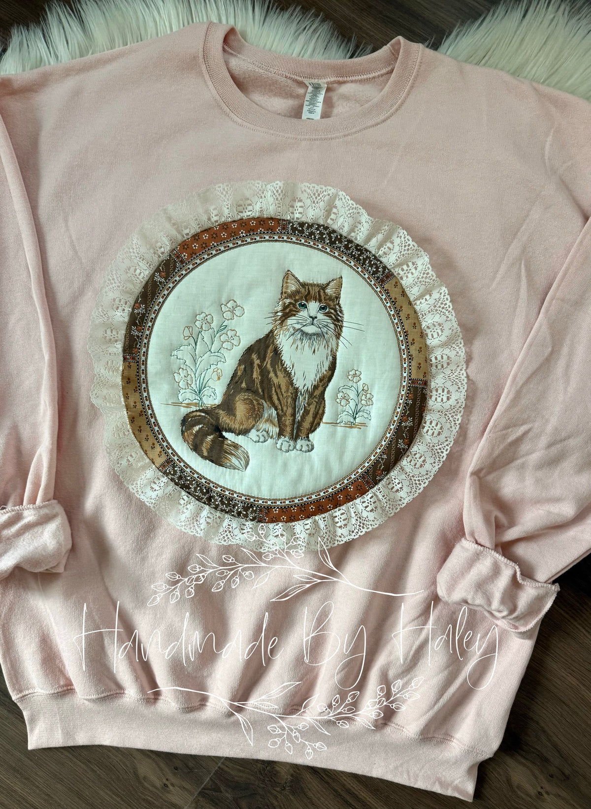 XL Floral Quilt Star Crewneck
