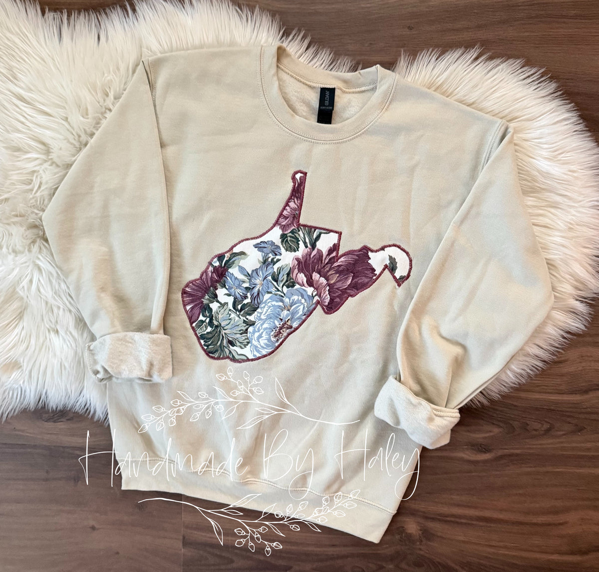 Small Quilted West Virginia Crewneck