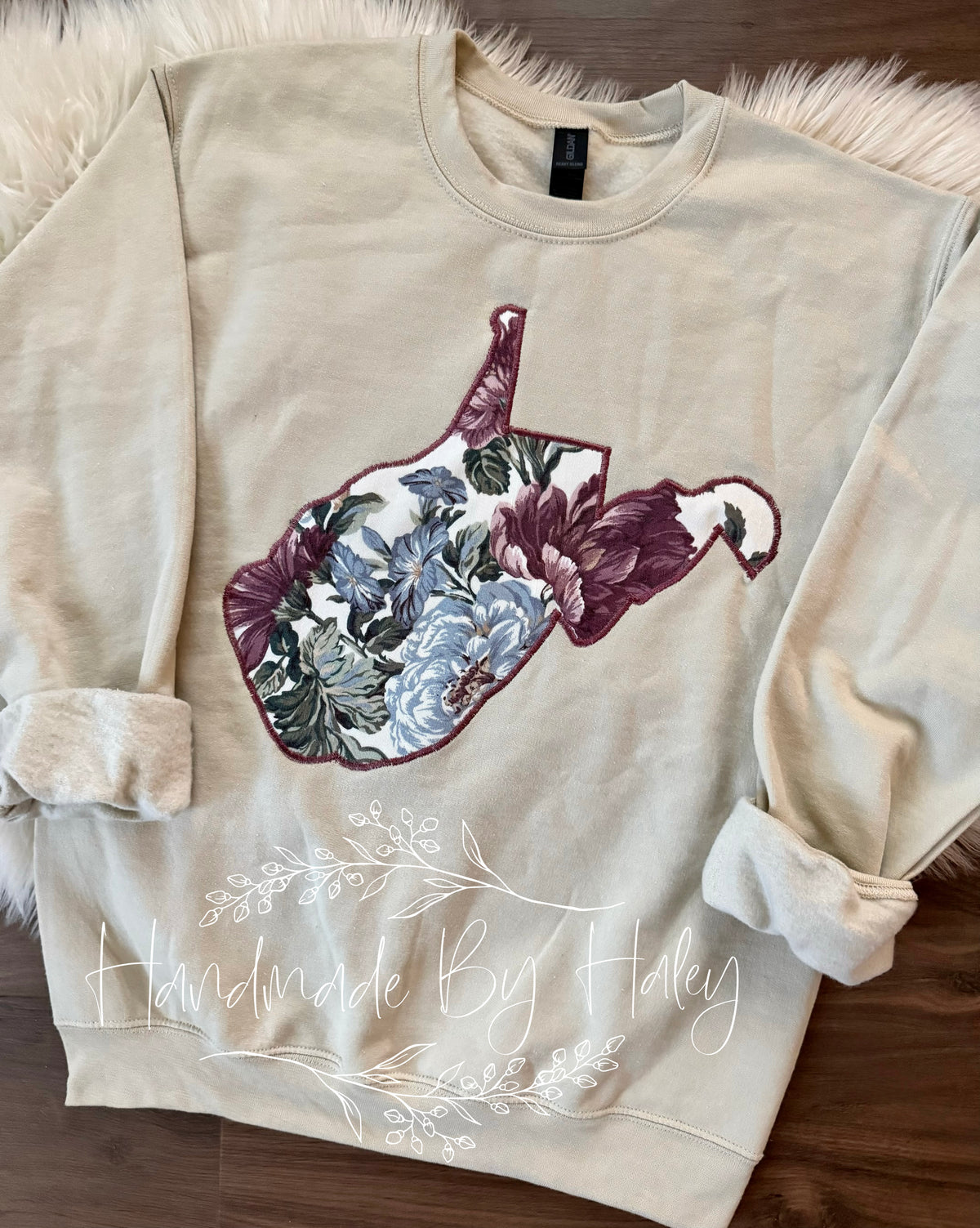 Small Quilted West Virginia Crewneck