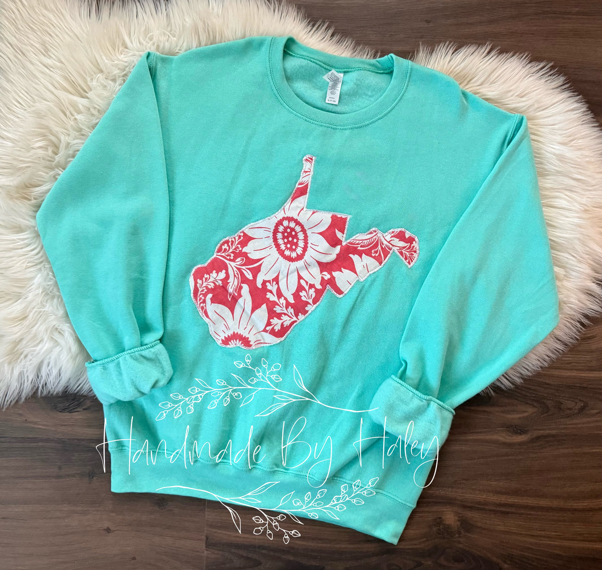 Small Quilted West Virginia Crewneck