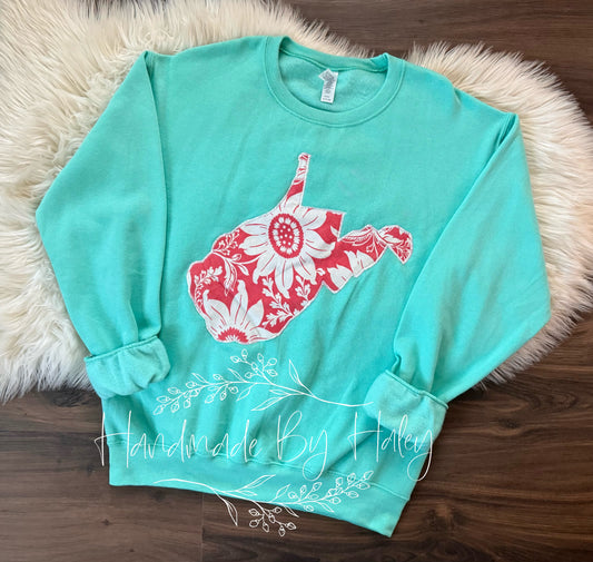 Small Quilted West Virginia Crewneck