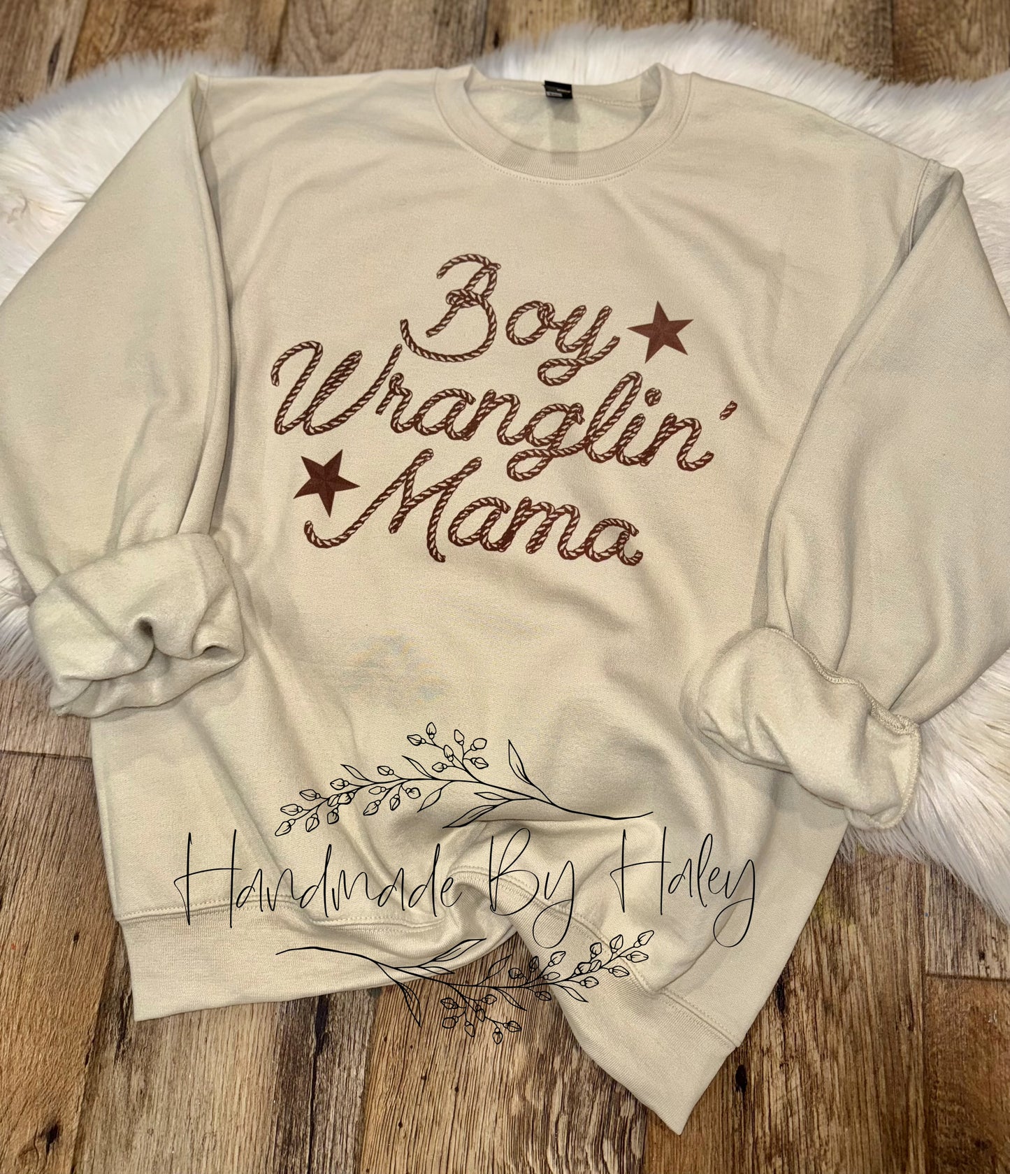 Boy Wranglin' Mama Crewneck