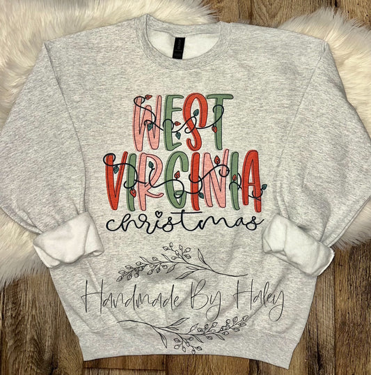 West Virginia Christmas Crewneck