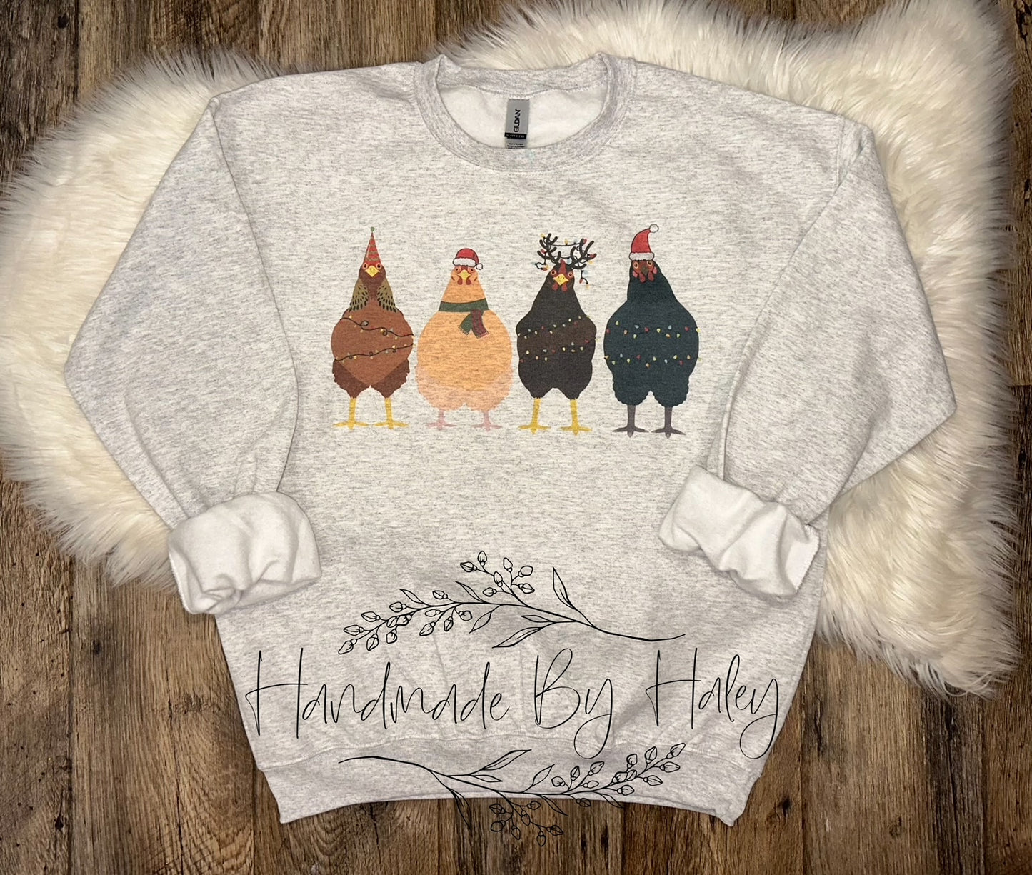 Christmas Chickens Crewneck