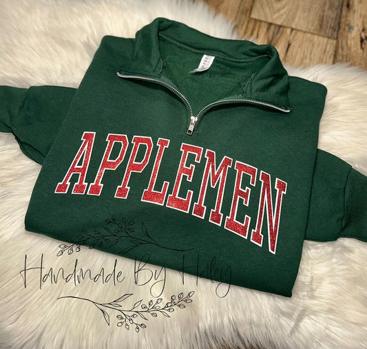 Glitter Applemen Quarter Zip