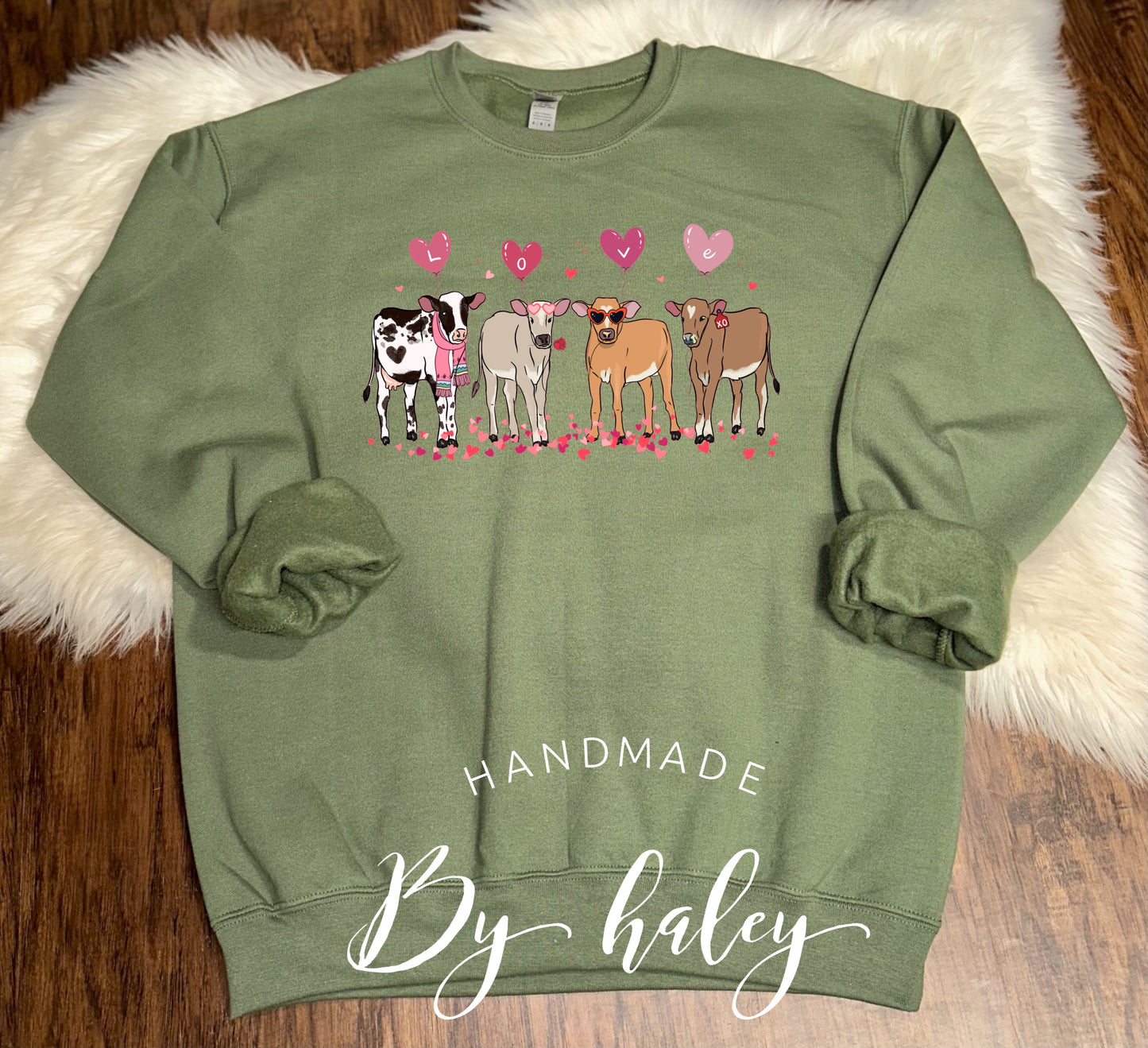 Valentine Cow Crewneck