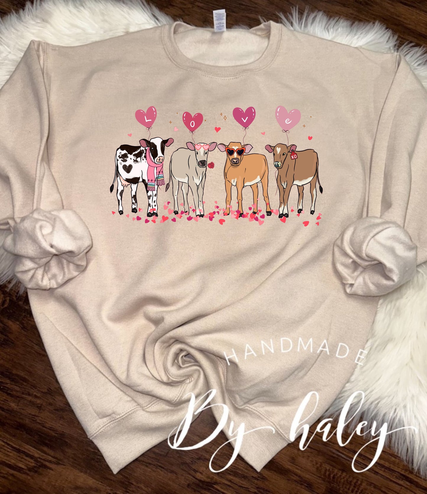 Valentine Cow Crewneck