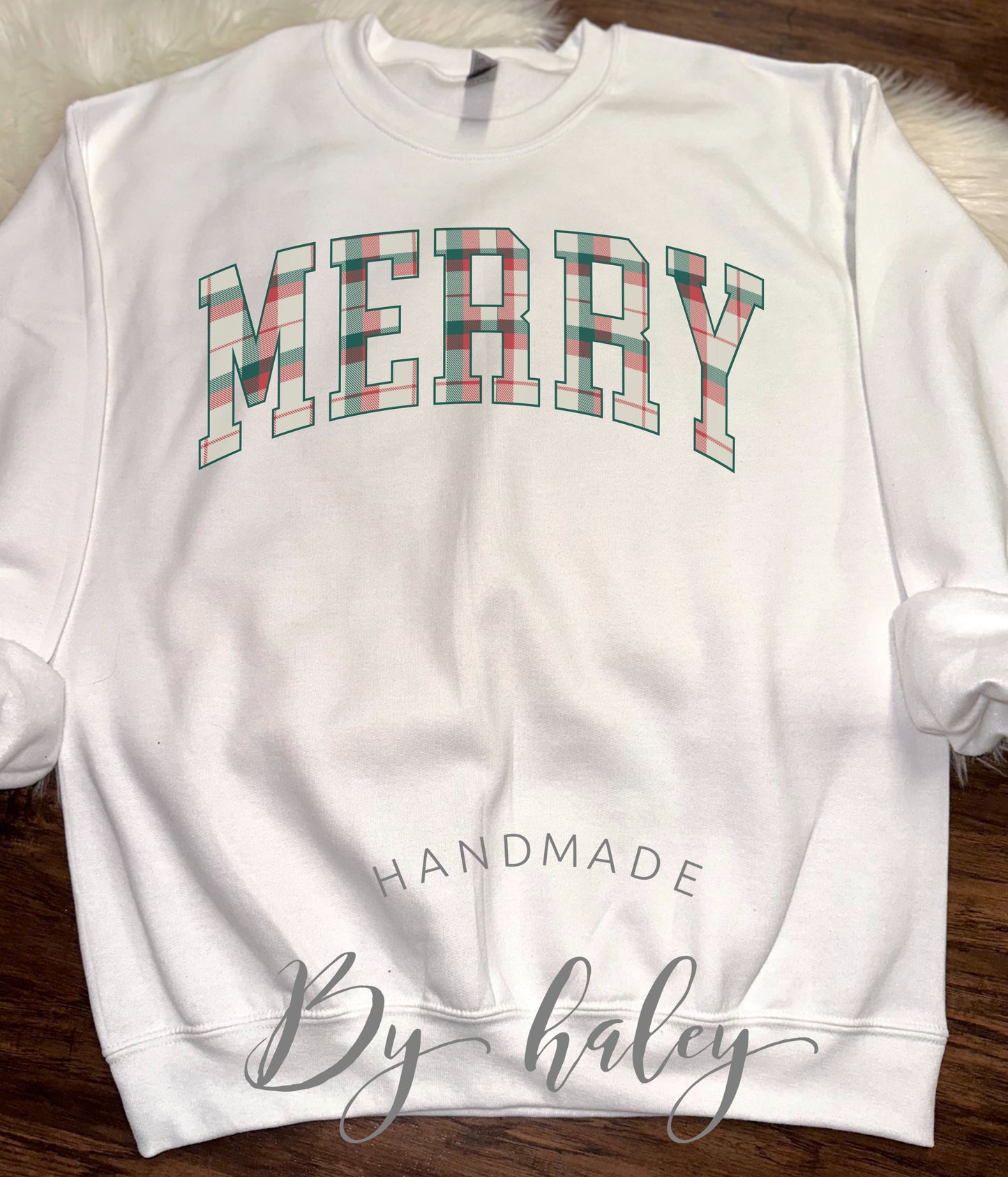 Plaid Merry Crewneck