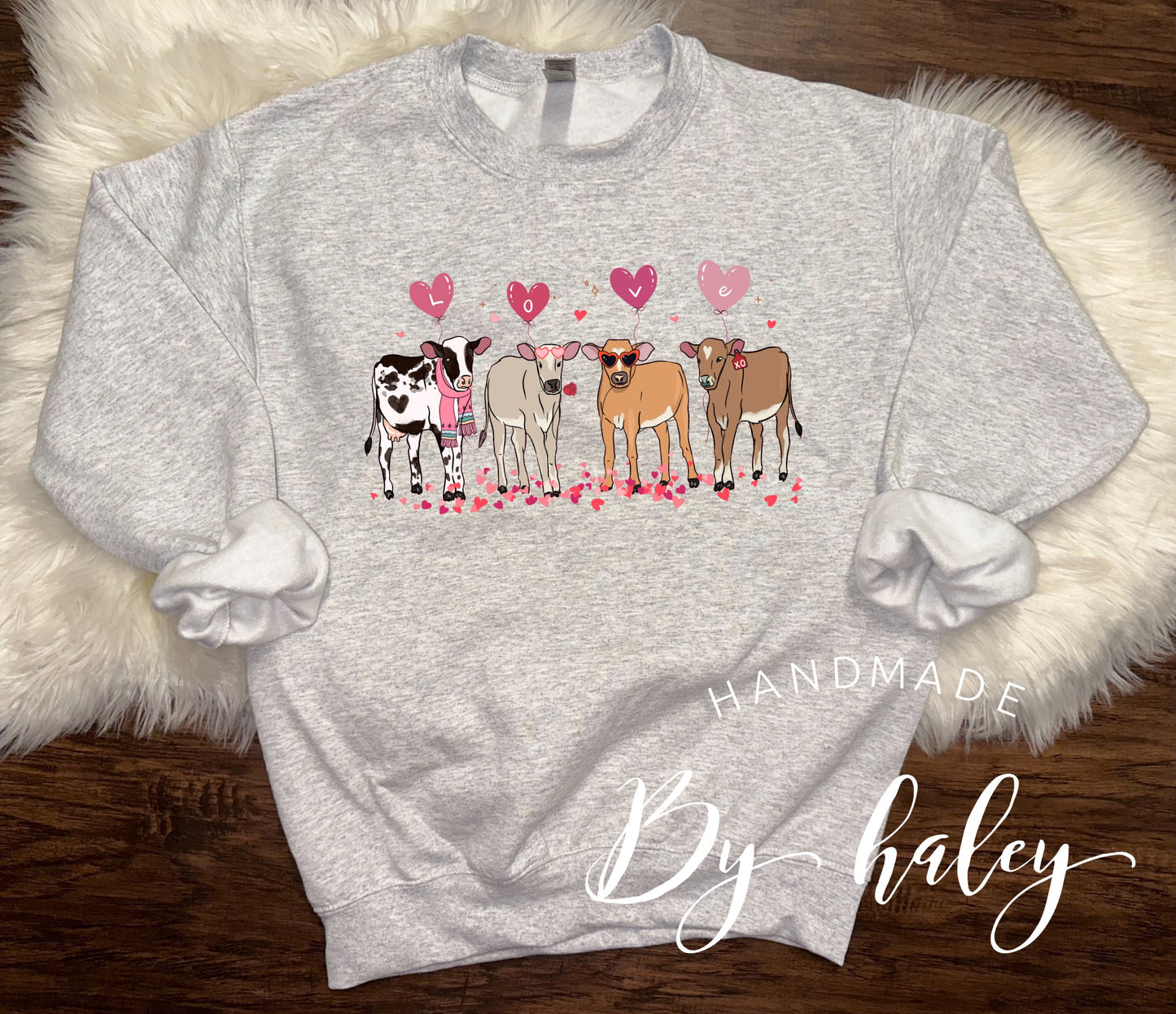 Valentine Cow Crewneck