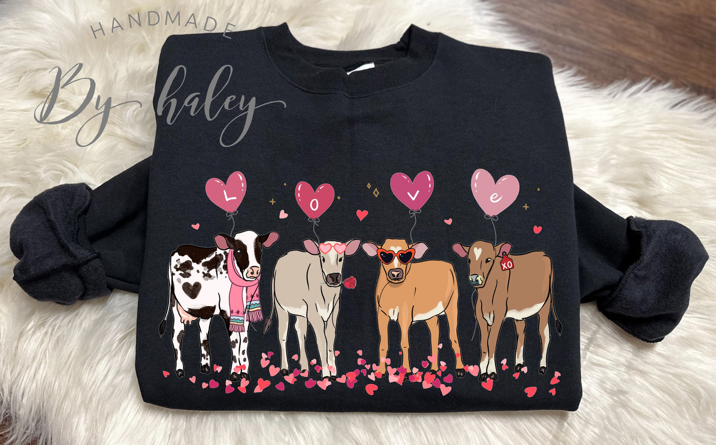 Valentine Cow Crewneck