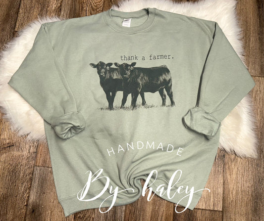 Thank A Farmer Cow Crewneck