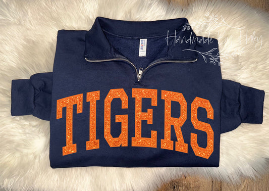 Glitter Tigers Quarter Zip